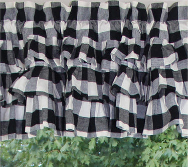 Buffalo Check Black - Buttermilk Valance VR510011 - The Fox Decor